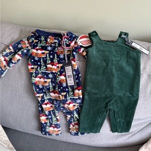 Vineyard Vines Green Corduroy Kids One Piece and Santa Whale one piece .